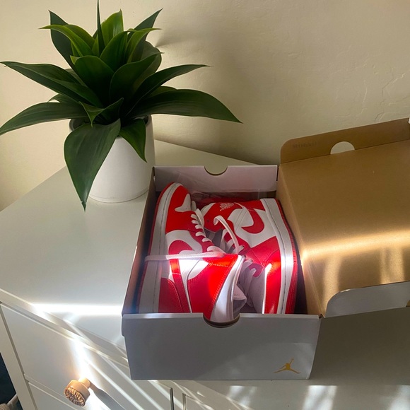 Habanero Red Nike Jordans - Picture 1 of 5